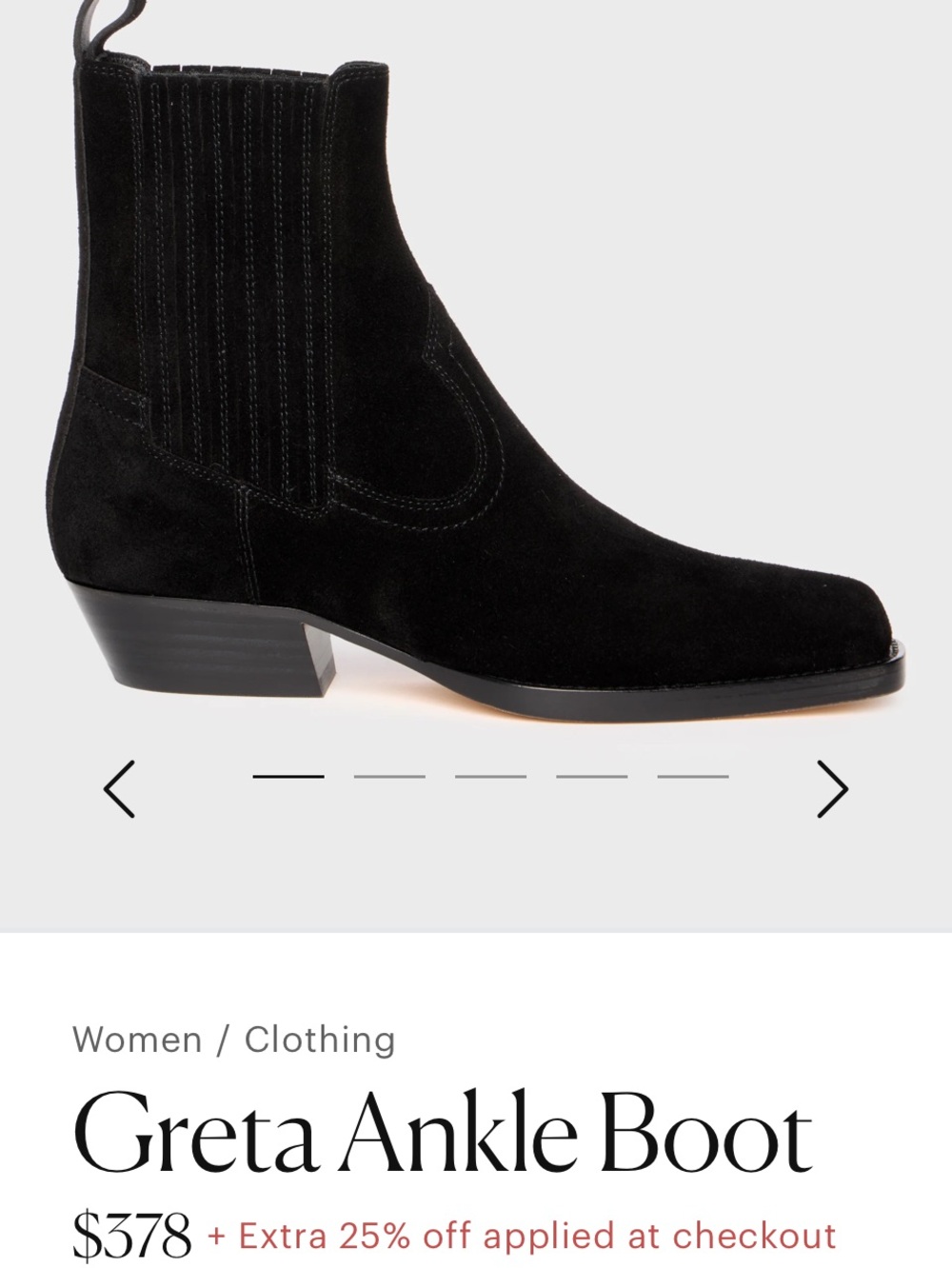 Nordstroom Page Ankle Boot - Black Suede size 9.5 new